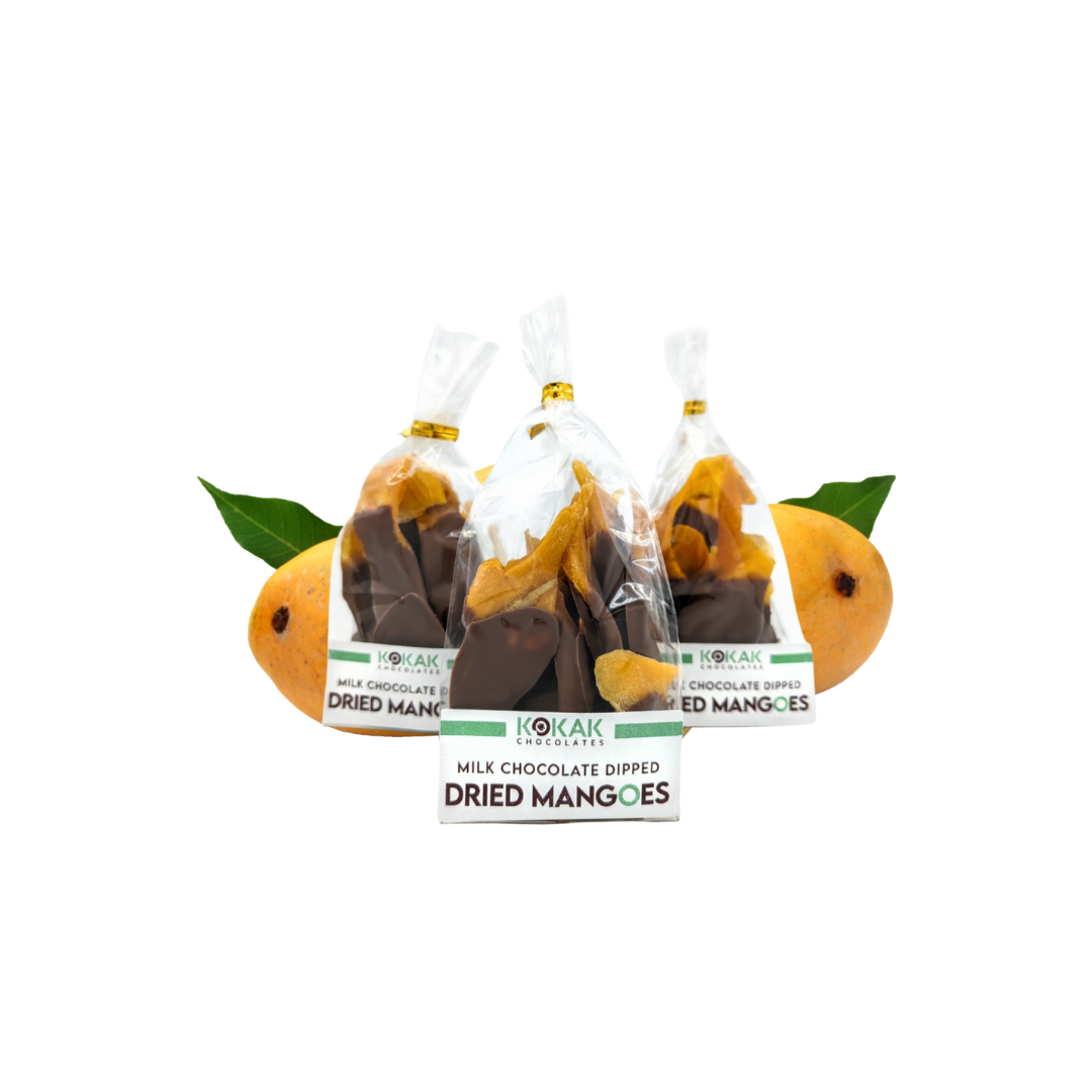 BULK Milk Chocolate Dipped Dried Mangoes** Kokak Chocolates